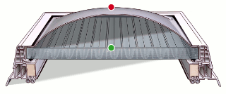 Standard dome glazing without special requirements, PMMA/PC sheet, refurbishing